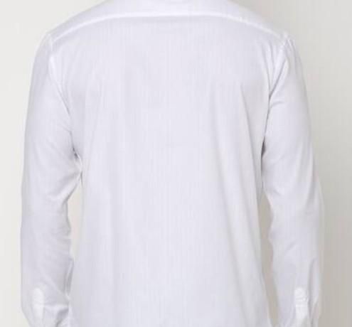 Men's Solid Satin Stylish Casual Shirt White